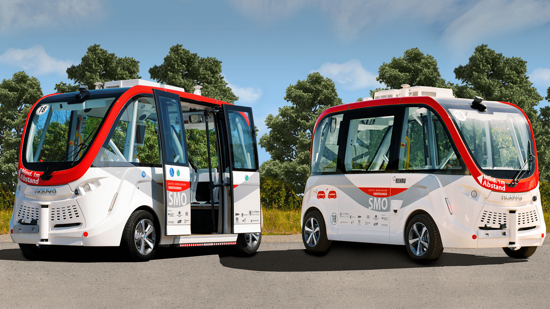 Autonomer Bus - SMO Shuttle Modellregion Oberfranken