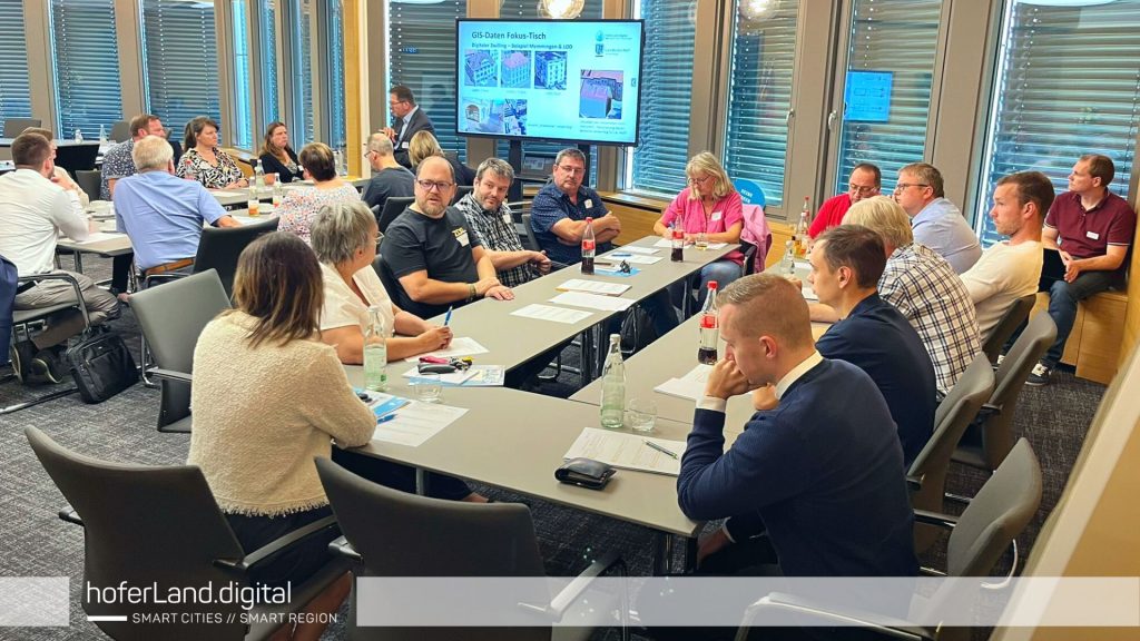 Daten-Workshop mit den 27 Kommunen des Landkreises Hof.