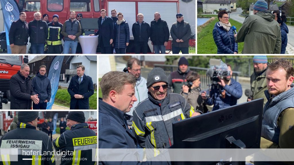 Auftaktveranstaltung zum Pilotprojekt Hochwasserfrüherkennung in Issigau und Berg.